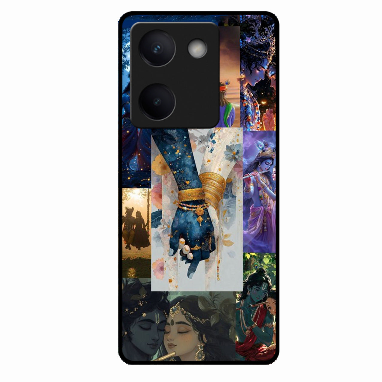 Eternal Radha Krishna Love Glass Phone Case for Vivo X200 5G
