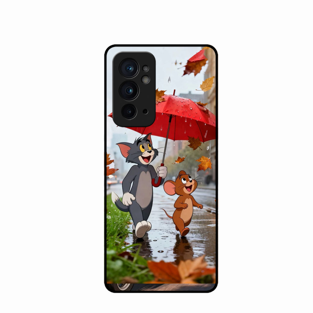 Rainy Day Cartoon Glass Phone Case for Oneplus 9Rt 5G