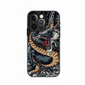 Midnight Dragon Glass Phone Case for iPhone 14 Pro