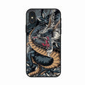 Midnight Dragon Glass Phone Case for iPhone XS