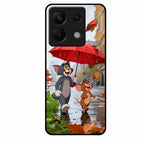 Rainy Day Cartoon Glass Phone Case for Redmi Note 13 Pro 5G