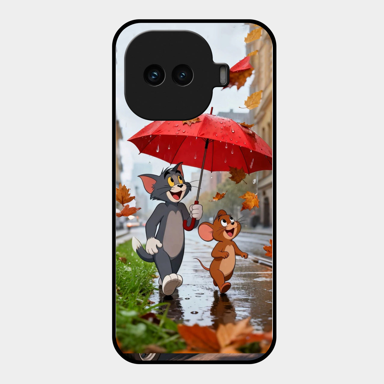 Rainy Day Cartoon Glass Phone Case for iQOO 15R 5G