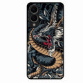 Midnight Dragon Glass Phone Case for Samsung Galaxy S25 Edge 5G