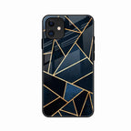 Midnight Gold Geometric Premium Glass Phone Case for iPhone 12 mini