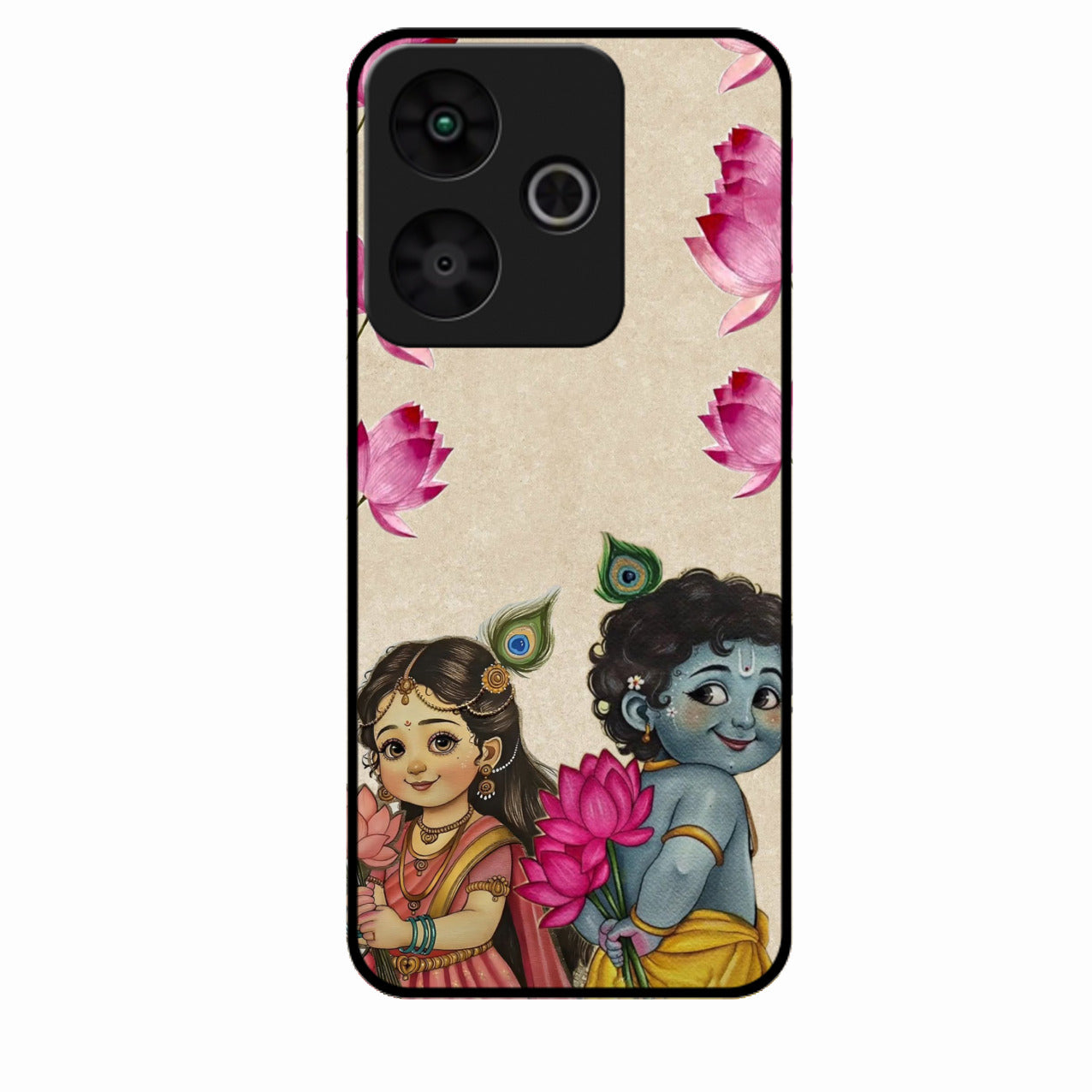 Krishna Eternal Lotus Glass Case for Redmi 13 5G