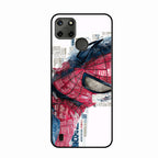 Red Blue Web Hero Glass Phone Cover for Realme C21Y