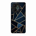 Midnight Gold Geometric Premium Glass Phone Case for Realme 15 5G