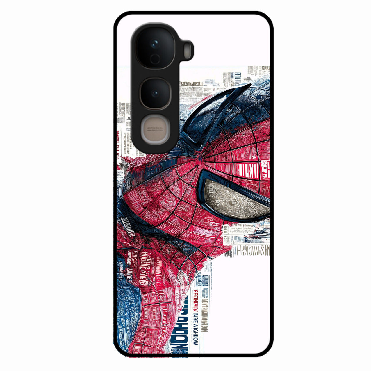 Red Blue Web Hero Glass Phone Cover for Vivo Y400 5G