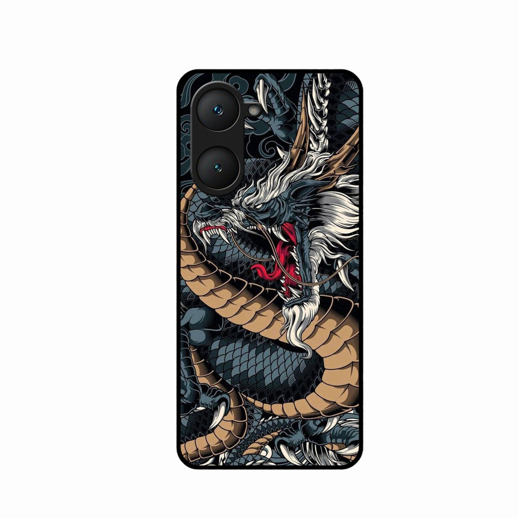 Midnight Dragon Glass Phone Case for iQOO Z9 Lite 5G