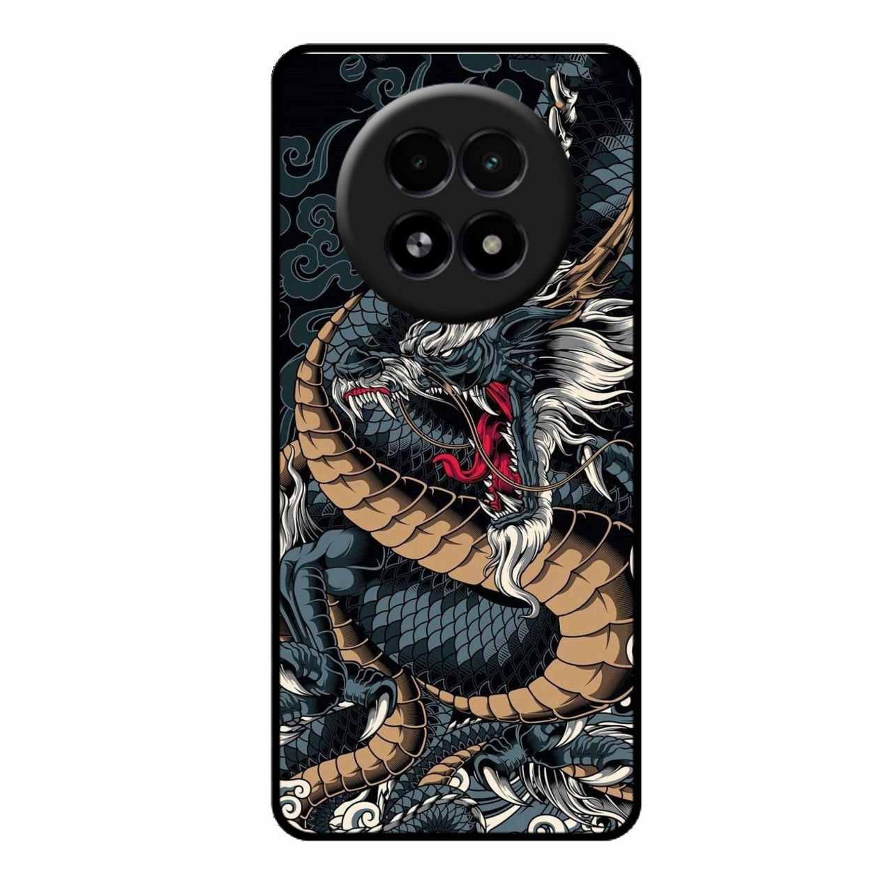 Midnight Dragon Glass Phone Case for Realme 13 5G