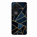 Midnight Gold Geometric Premium Glass Phone Case for Vivo V50E 5G