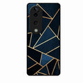 Midnight Gold Geometric Premium Glass Phone Case for Vivo T3 Ultra