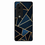 Midnight Gold Geometric Premium Glass Phone Case for Vivo T3 Ultra