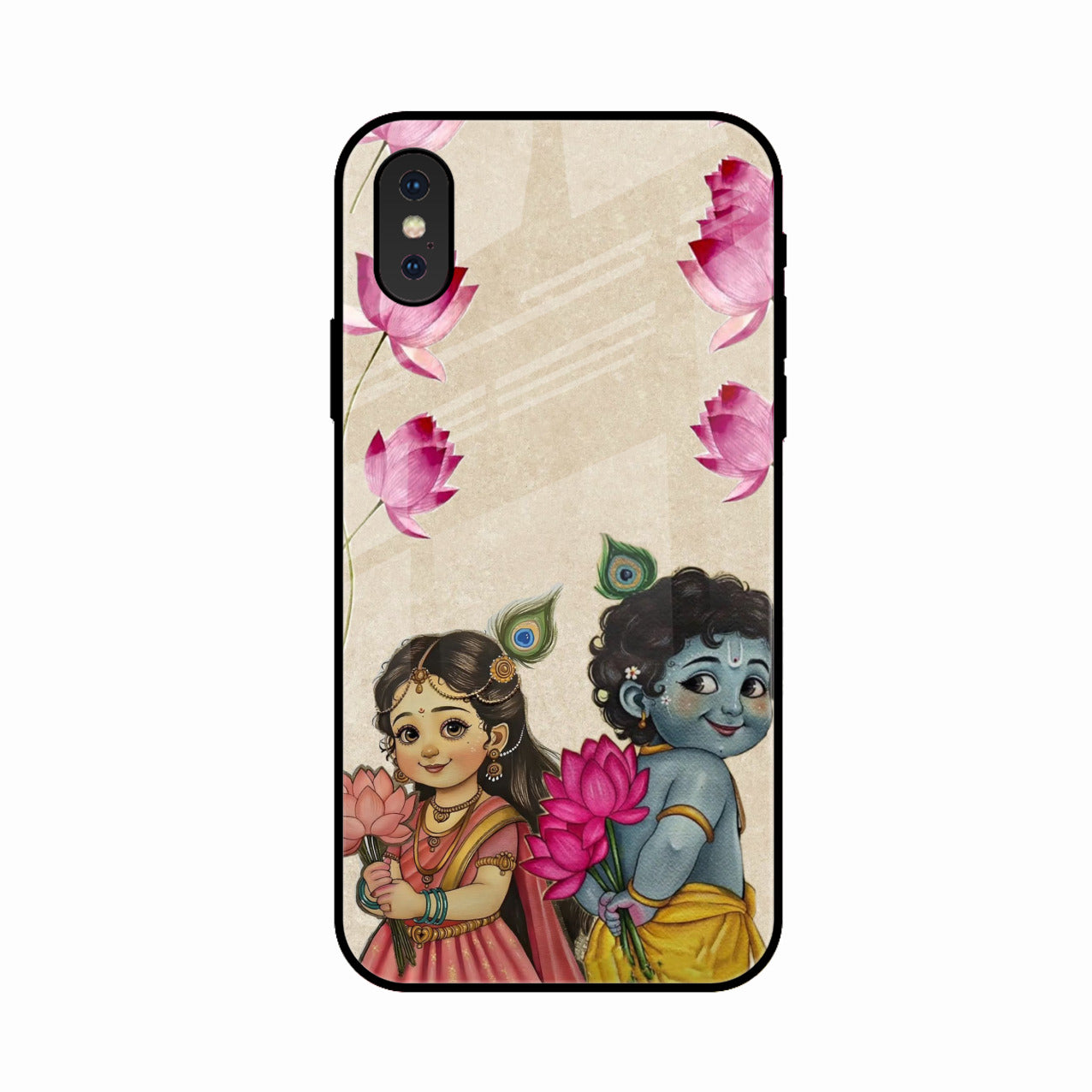 Krishna Eternal Lotus Glass Case for iPhone XS