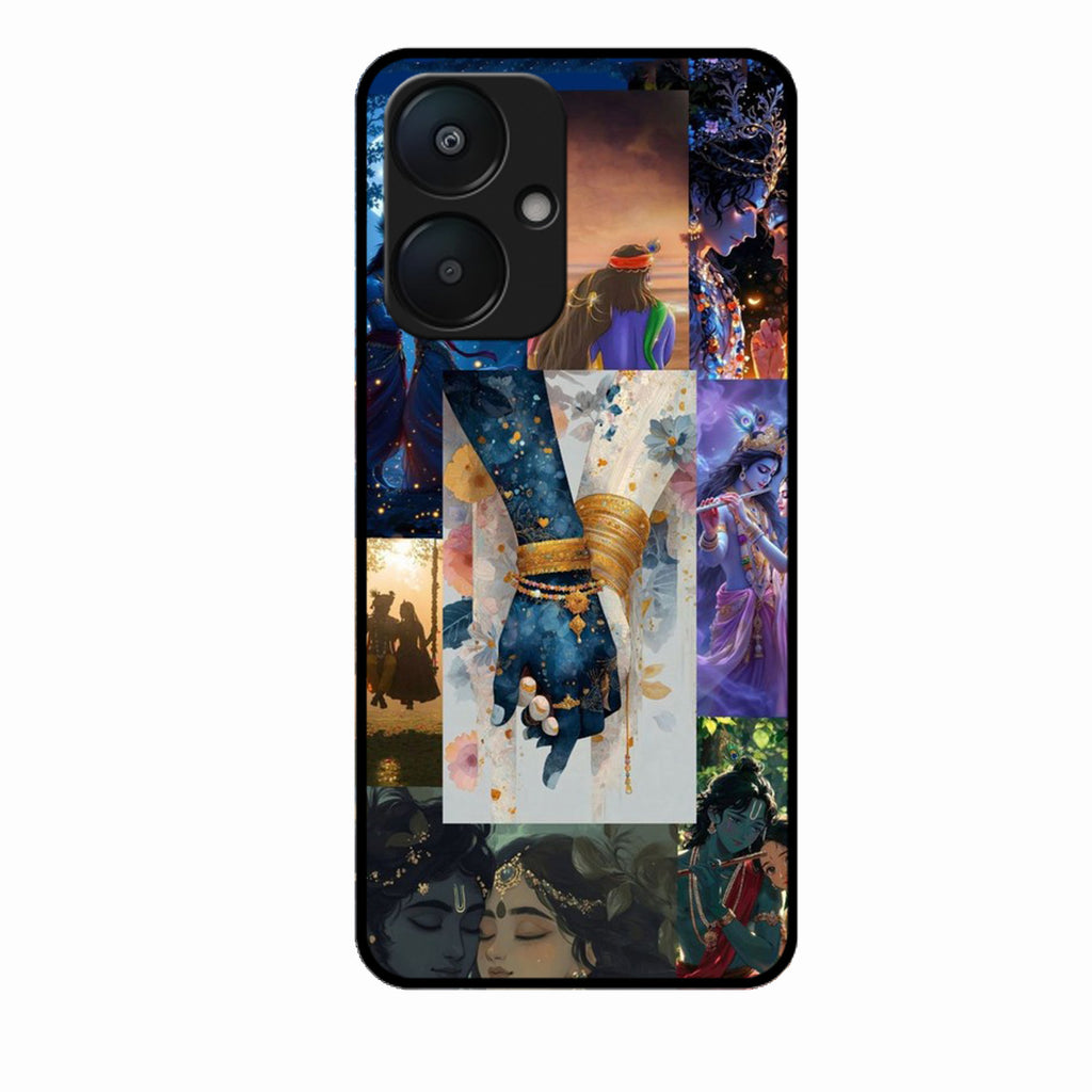 Eternal Radha Krishna Love Glass Phone Case for iQOO Neo 10 5G