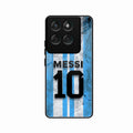 Blue Stripes Number 10 Football Glass Phone Case for Motorola Edge 60 Stylus 5G