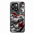 Japanese Wave Drift Racing Premium Glass Phone Case for Oppo Reno 14 Pro 5G