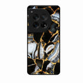 Black Gold Marble Glass Phone Case for Oneplus 12 5G