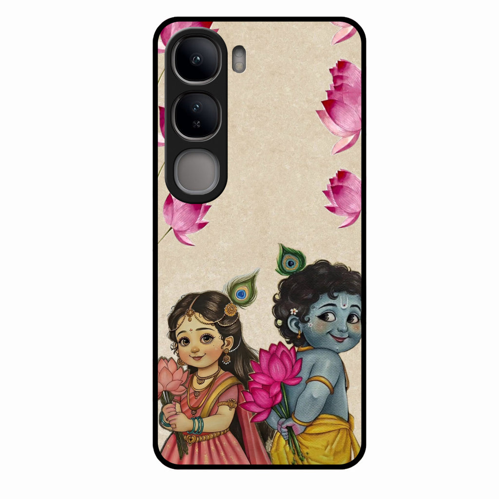 Krishna Eternal Lotus Glass Case for Vivo Y300 5G