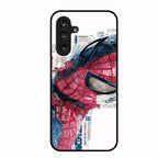 Red Blue Web Hero Glass Phone Cover for Samsung Galaxy M36 5G