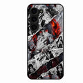 Itachi Uchiha Manga Collage Glass Phone Case for Samsung Galaxy S23 Plus 5G