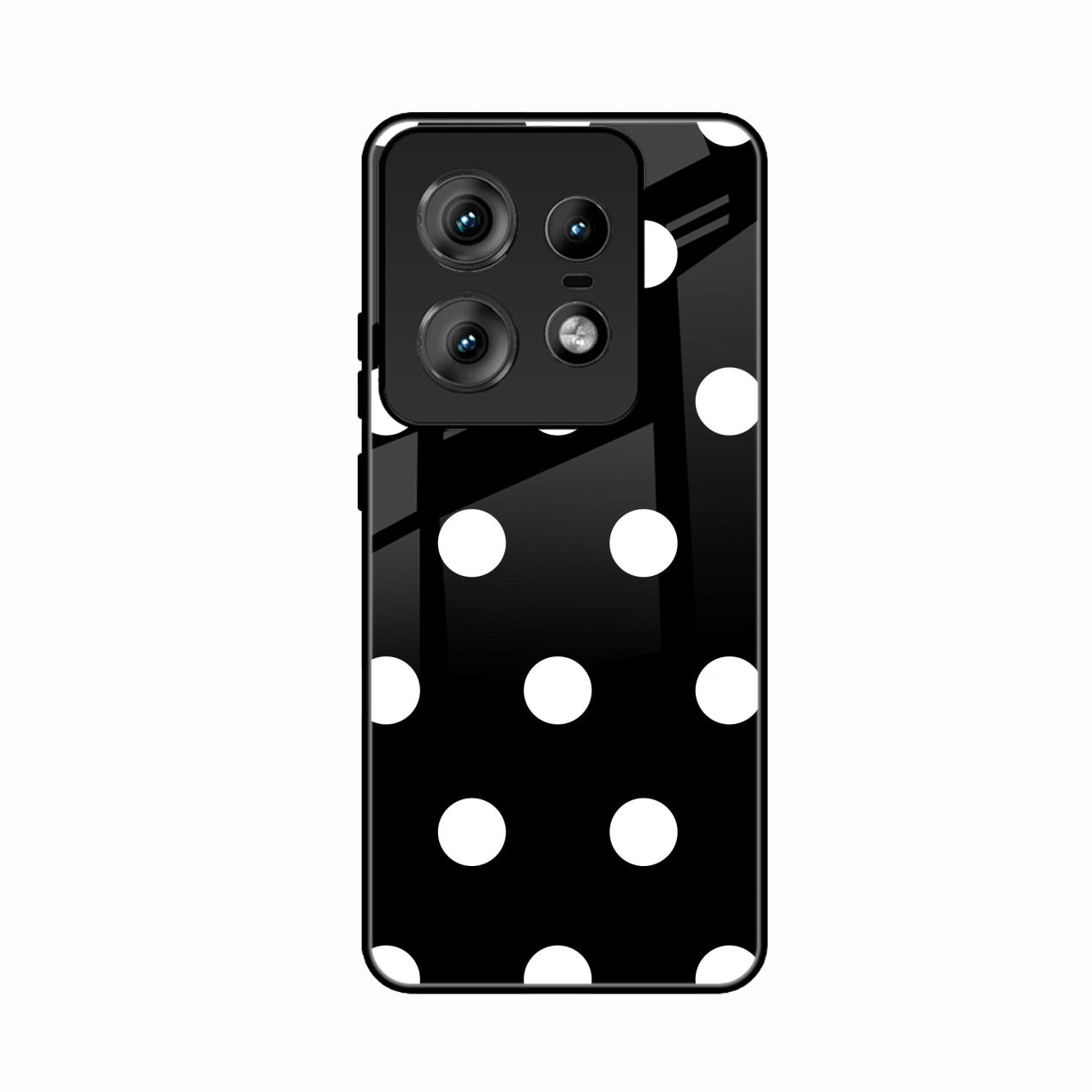 Classic Polka Dot Glass Phone Case for Motorola Edge 50 Pro