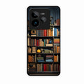 Colorful Bookshelf Art Glass Case Cover for Realme Gt 7 Pro