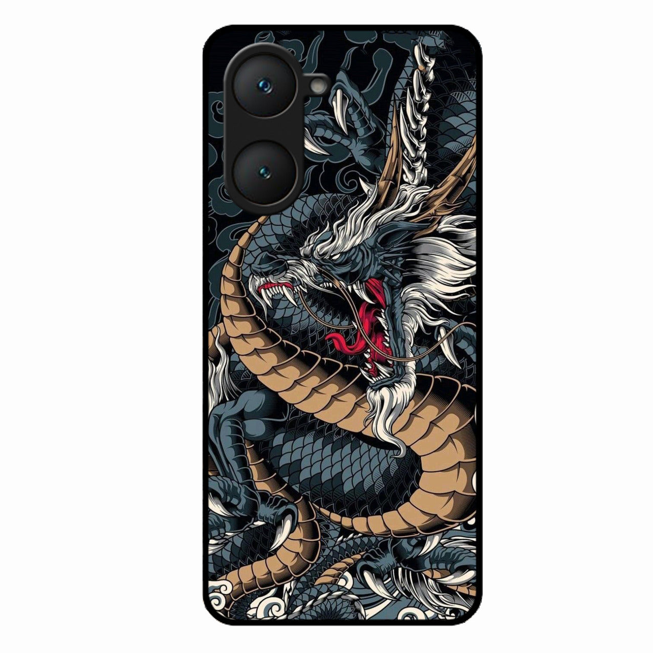 Midnight Dragon Glass Phone Case for Oppo A6X 5G