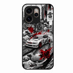 Japanese Wave Drift Racing Premium Glass Phone Case for Oppo Reno 15 Pro 5G