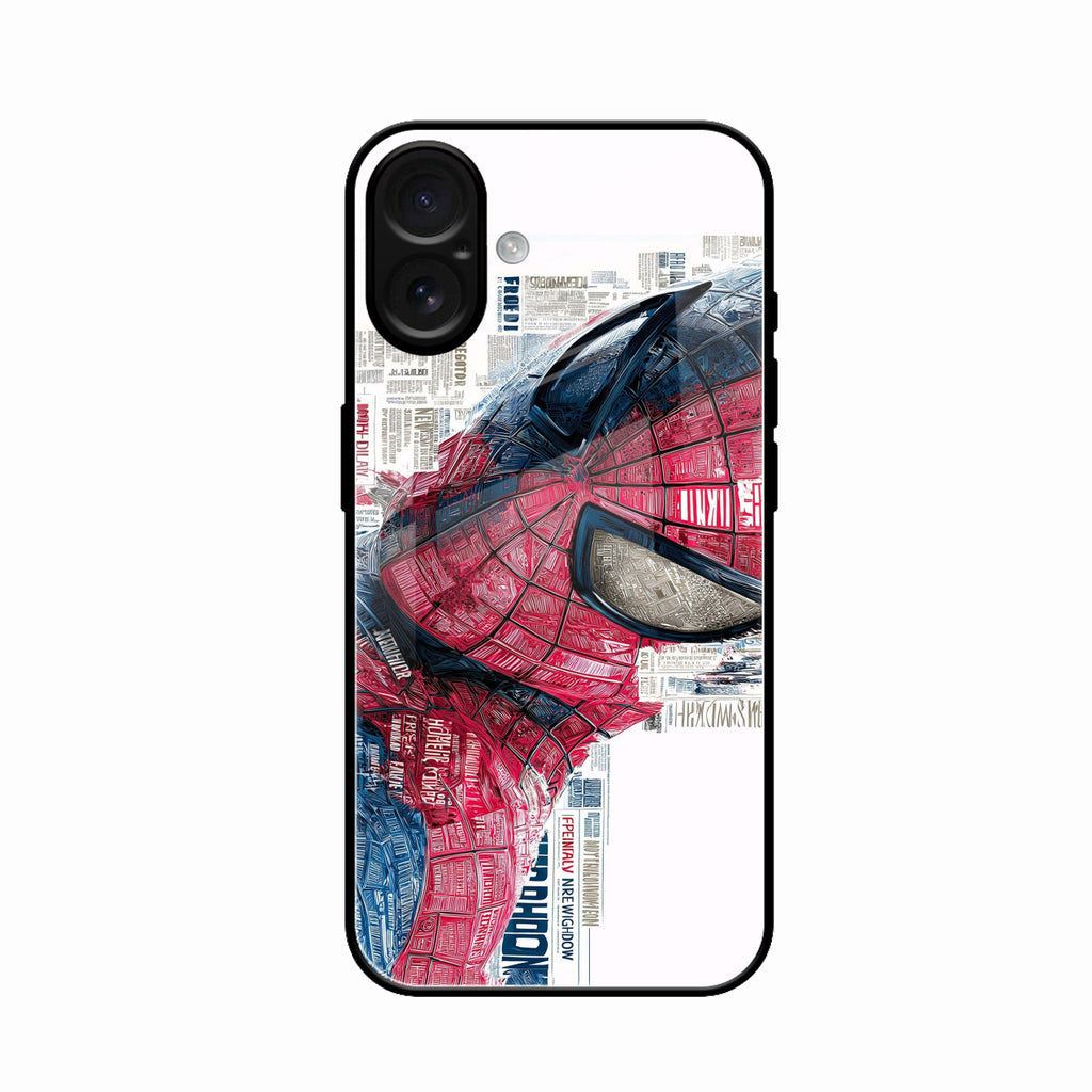 Red Blue Web Hero Glass Phone Cover for iPhone 17