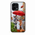 Rainy Day Cartoon Glass Phone Case for Oppo F31 5G