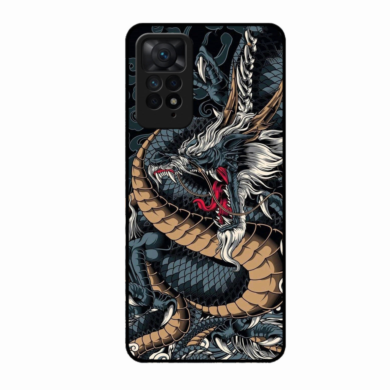 Midnight Dragon Glass Phone Case for Redmi Note 11 Pro Plus 5G