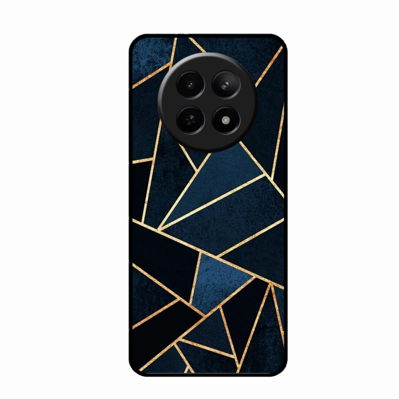 Midnight Gold Geometric Premium Glass Phone Case for Realme C65 5G