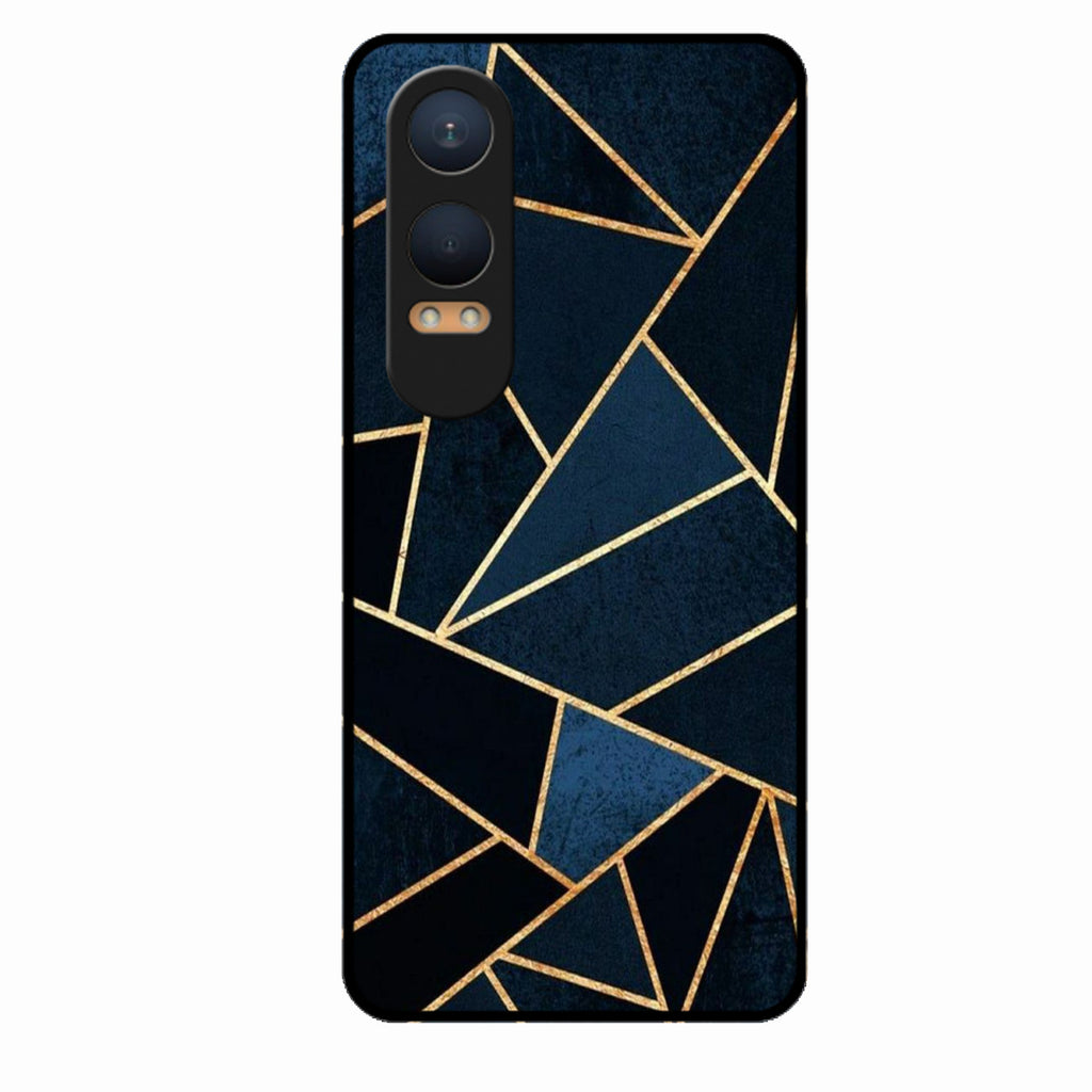 Midnight Gold Geometric Premium Glass Phone Case for Oneplus Nord Ce 4 Lite 5G