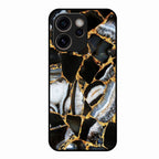 Black Gold Marble Glass Phone Case for Oppo Reno 15C 5G