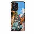 Cartoon Scooter Adventure Premium Glass Phone Case for Oneplus Nord Ce 2 Lite 5G