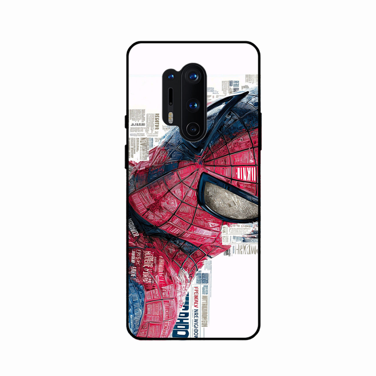 Red Blue Web Hero Glass Phone Cover for Oneplus 8 Pro