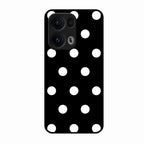 Classic Polka Dot Glass Phone Case for Oppo Reno 13 Pro 5G