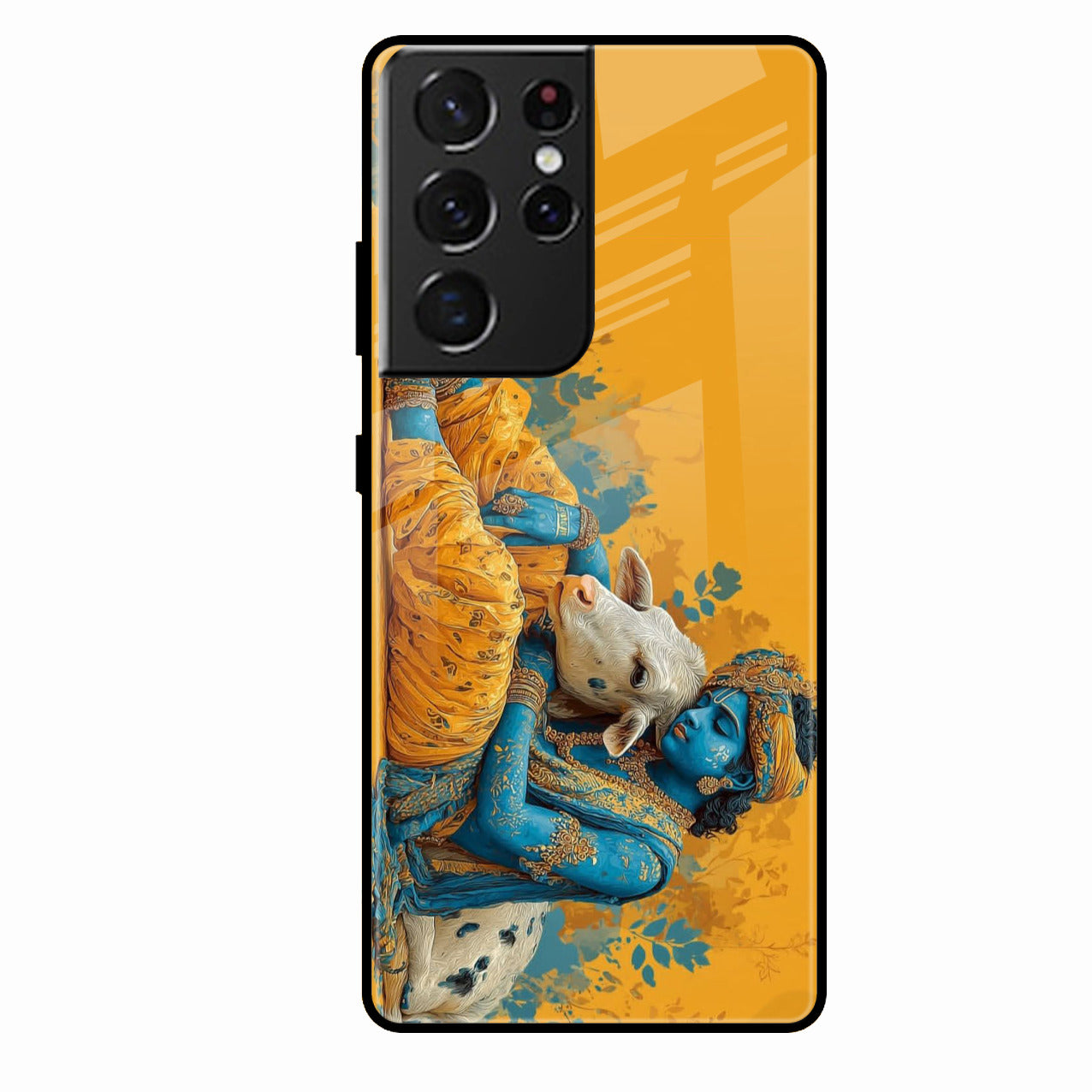 Divine Krishna Gopal Premium Glass Phone Case for Samsung Galaxy S22 Ultra 5G