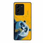 Cute Panda Sketch Premium Glass Phone Case for Vivo V25 Pro 5G