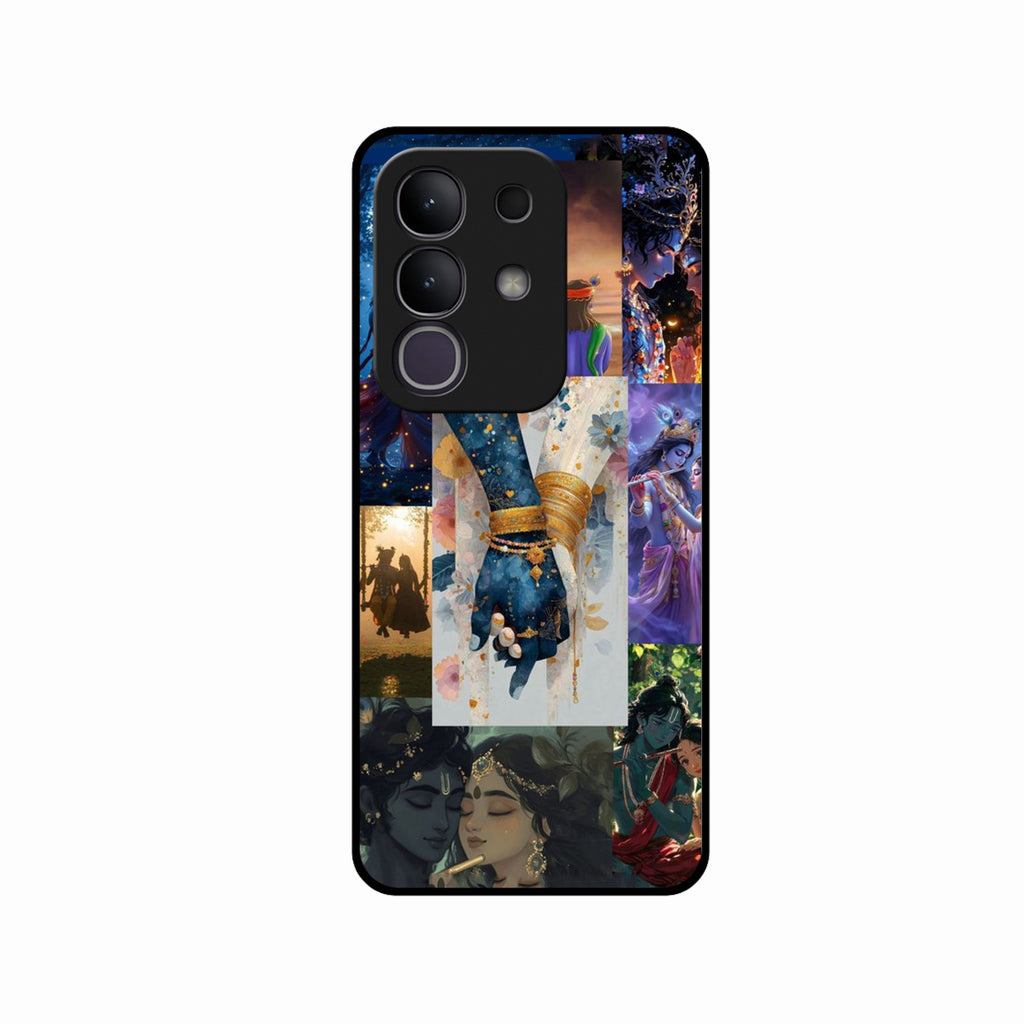 Eternal Radha Krishna Love Glass Phone Case for iQOO Z10x 5G