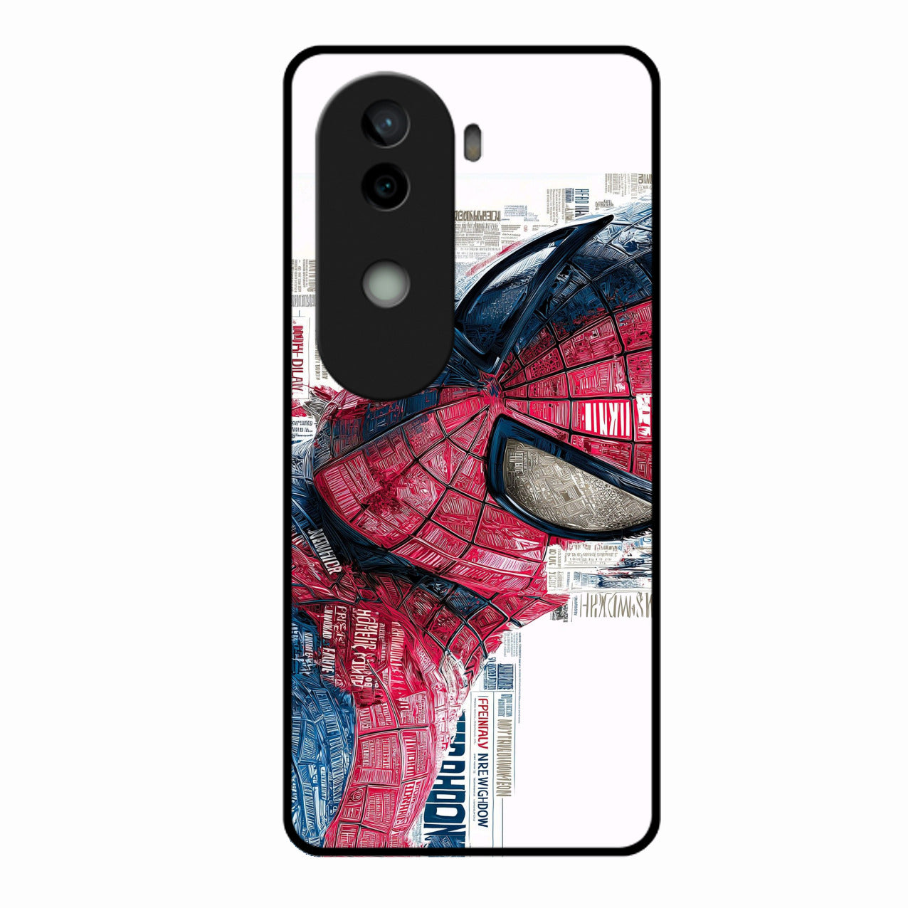 Red Blue Web Hero Glass Phone Cover for Vivo V40E 5G