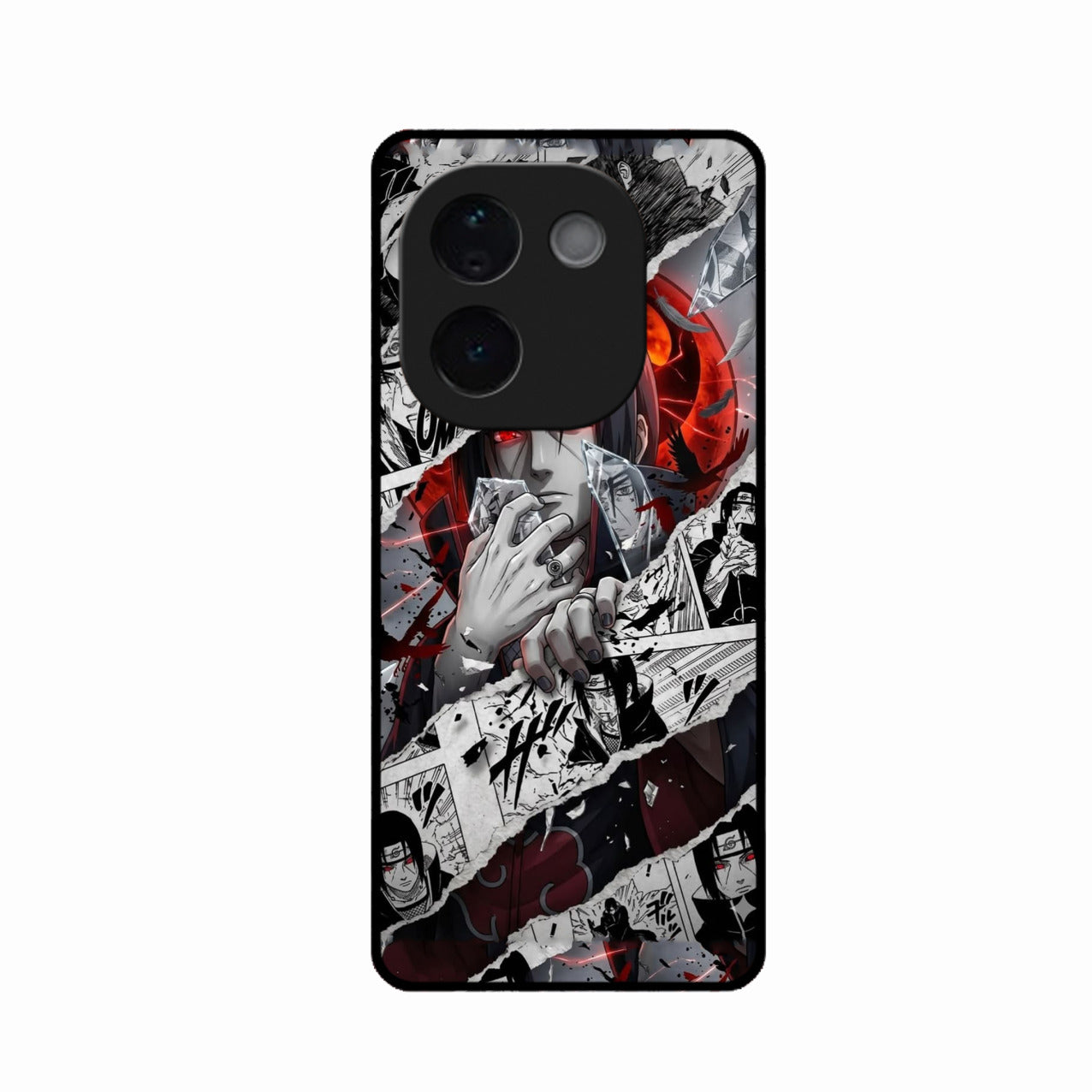 Itachi Uchiha Manga Collage Glass Phone Case for iQOO Z9S Pro 5G