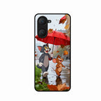 Rainy Day Cartoon Glass Phone Case for iQOO Z9 Lite 5G