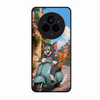 Cartoon Scooter Adventure Premium Glass Phone Case for Realme 14 Pro 5G