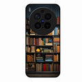 Colorful Bookshelf Art Glass Case Cover for Vivo X300 Pro 5G