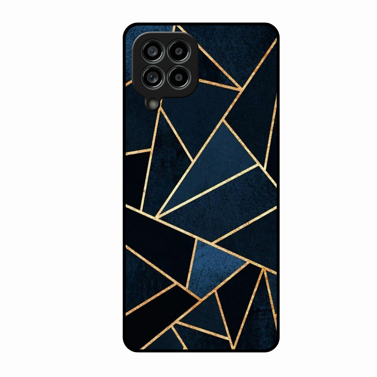 Midnight Gold Geometric Premium Glass Phone Case for Samsung Galaxy M53 5G