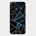 Midnight Gold Geometric Premium Glass Phone Case for Oppo F33 5G