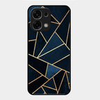 Midnight Gold Geometric Premium Glass Phone Case for Oppo F33 5G
