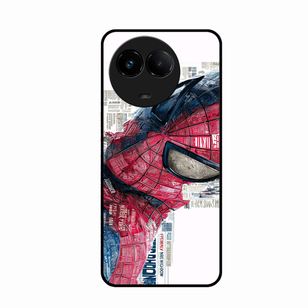 Red Blue Web Hero Glass Phone Cover for Realme C67 5G - ShopOnCliQ